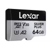 Tarjeta MicroSD Lexar 64 GB UHS-I Clase 3 SILVER PLUS