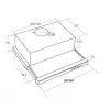 Campana extractora de encimera Akpo WK-7 Light Glass 50 acero inoxidable, negra