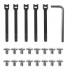 Organizador de cables bajo el escritorio MACLEAN MC-104 W, bandeja de acero de 2 niveles, blanco, carga máx. 5 kg, para grosores de mesa de 0,5–5 cm