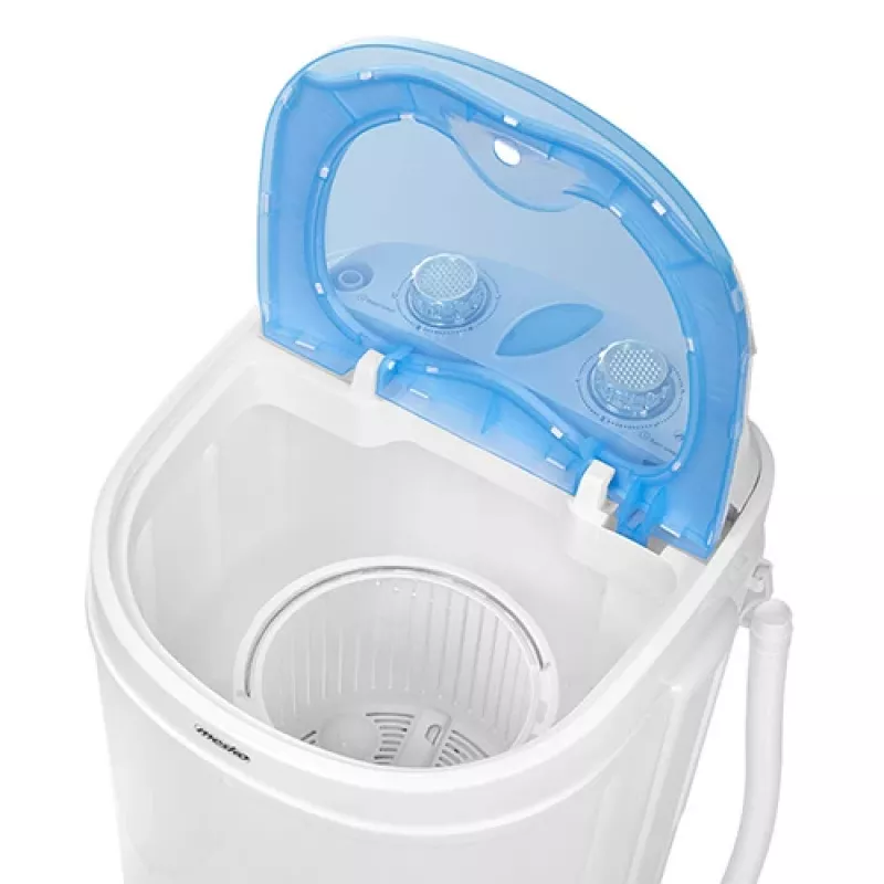 Lavadora de carga superior Mesko MS 8053 — capacidad 3 kg, 360×370×530 mm, azul/blanco
