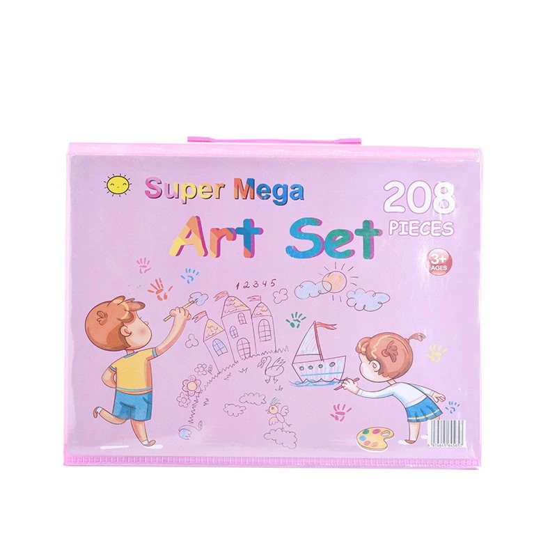 Set de arte Extralink 208 piezas — set de pintura con pinceles, colores, rotuladores