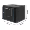 Armario de red QOLTEC 9U Modelo 54466 – bastidor abierto 9U armario de montaje en servidor/rack