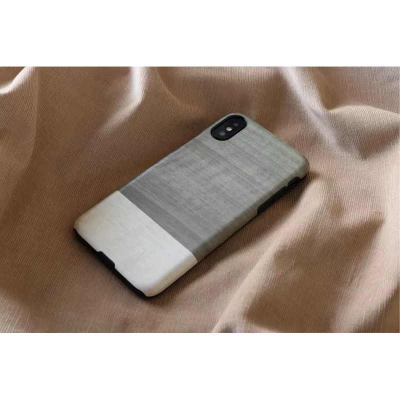 Funda para smartphone man and wood para iPhone X/XS — negro, parte trasera rígida protectora