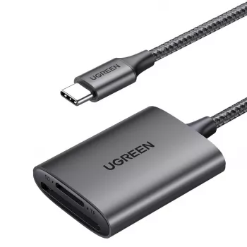 Lector de tarjetas UGREEN CM401 USB-C 5 Gb/s, carcasa de aluminio, MMCmicro, USB 3.2 Gen 1 Type-C