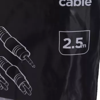 Gembird 2,5 m, 3,5 mm/2xRCA, M/M Cable de audio negro, rojo, blanco