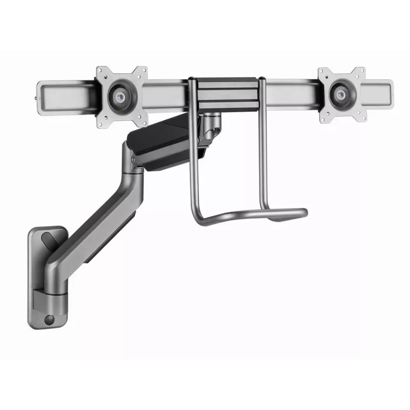 Soporte de pared ajustable Gembird para 2 pantallas 17