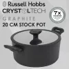 Olla para carne Russell Hobbs RH01863EU7 20 cm Crystaltech batería de cocina acero inoxidable tapa de vidrio