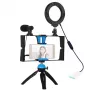 Kit para blogger con anillo de luz LED, trípode, soporte para móvil y micrófono