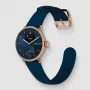 Withings ScanWatch 2 - Reloj con ECG, frecuencia cardíaca, SpO2, seguimiento de actividad y sueño (38 mm, Azul Oro rosa)
