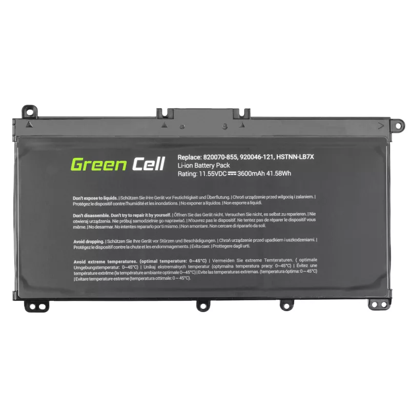 Batería Green Cell HP145 para HP Pavilion (LiPo 3600 mAh, 11,55 V, negro)