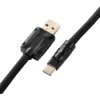Sharkoon SGK50 Aviator cable en espiral para SKILLER SGK50, de USB-A a USB-C, 1,85 m, titanio/negro