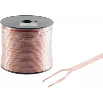 Cable de altavoz ShiverPeaks 21108-CCA 2×0,75 mm² transparente CCA, dos hilos