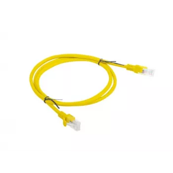 Cable de parcheo LANBERG RJ-45 Cat5e PCU5-10CC-0100-Y, 1 m, U/UTP, conductor CCA, amarillo