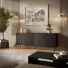 Cómoda cama meble LUCCA 4D, 200×40×80 cm, negra, cuerpo de aglomerado