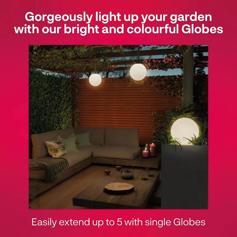 Outdoor Smart Globe Light Colour pack de 3, luz LED reemplaza 33 vatios