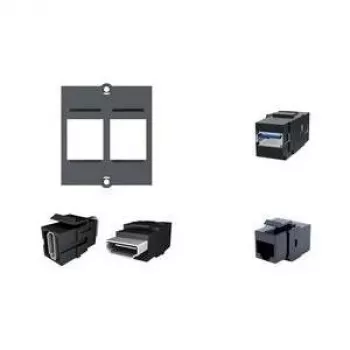 BACHMANN Conector hembra HDMI Keystone negro - 1 x HDMI 2.0