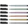Bolígrafo Faber-Castell 167351 Silver Stick, negro y plateado, 1 ud.