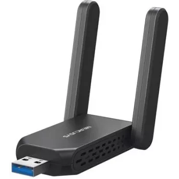 Adaptador USB Wi‑Fi MERCUSYS MA72XH AX1800 con antenas High‑Gain, USB‑A Plug‑and‑Play
