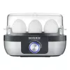 Huevera Severin EK 3163 3 huevos negra acero inoxidable transparente