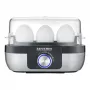 Huevera Severin EK 3163 3 huevos negra acero inoxidable transparente