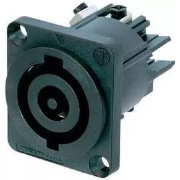 NEUTRIK conector hembra de red, instalación vertical polos totales: 3 32 A negro NAC3MP-HC 1 ud. (NAC3MP-HC)
