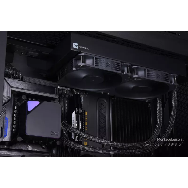 Refrigeración líquida todo en uno Alphacool Core Ocean T38 AIO 280 mm 14 cm negro