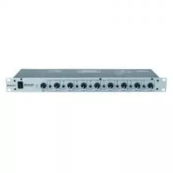 Preamplificador de micrófono Omnitronic MLM-81 8 canales para montaje en rack de 19