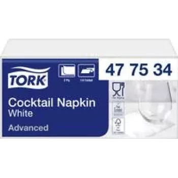 Servilleta de papel Tork 477534 — 2400 hojas, servilletas plegadas de una capa
