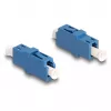 DeLOCK acoplador de fibra óptica LC simplex conector hembra a conector hembra LC simplex UPC azul