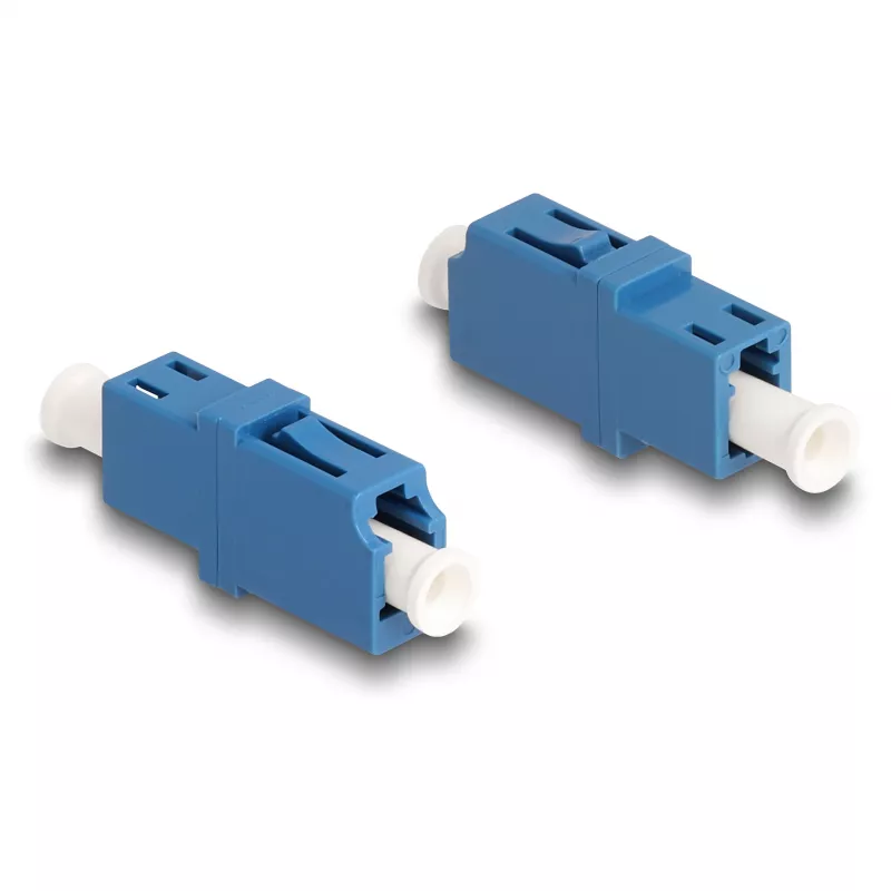 DeLOCK acoplador de fibra óptica LC simplex conector hembra a conector hembra LC simplex UPC azul