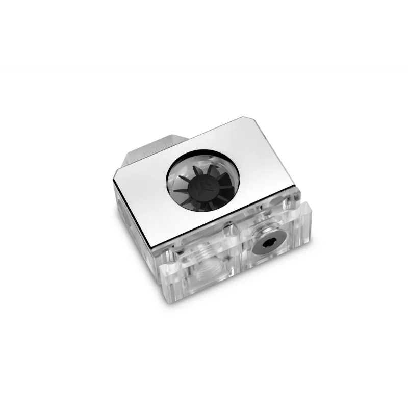 Indicador de caudal EKWB — Acero inoxidable niquelado y transparente 1 ud.