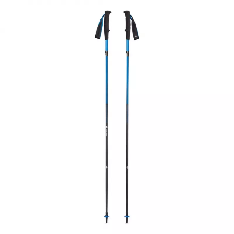 Bastones de trekking Black Diamond Distance Carbon Z, caña de carbono plegable, 120 cm, 280 g, 3 piezas