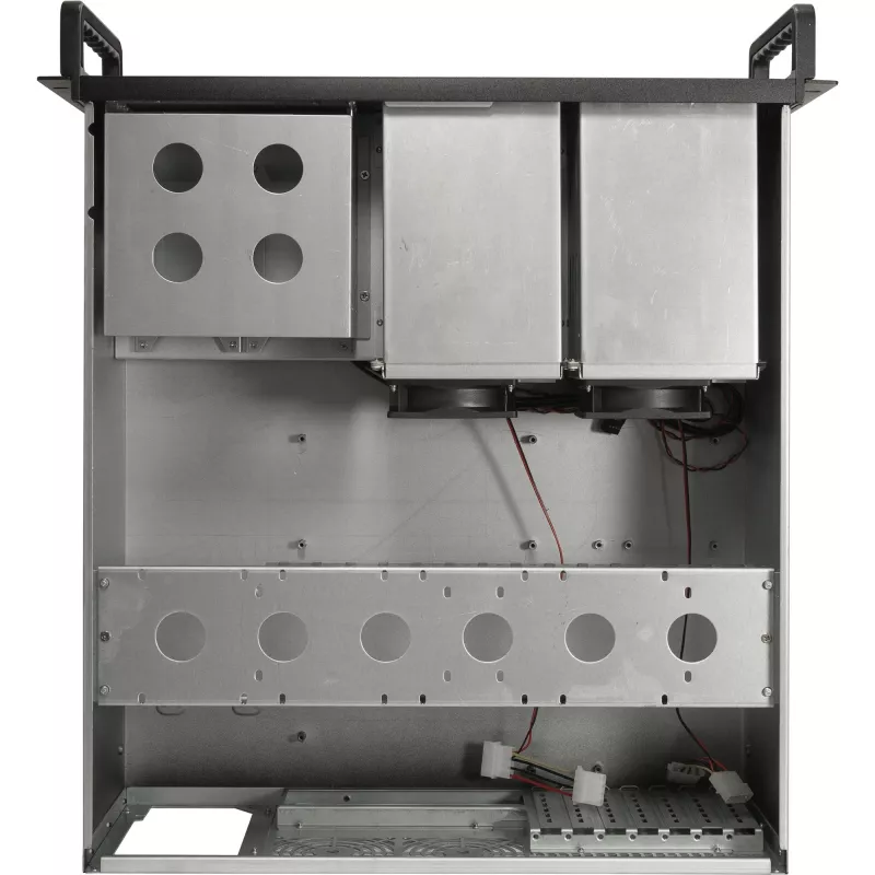 Carcasa rackmount INTER-TECH IPC 4U-4508 negra — chasis 4U para servidor/PC, rackmount