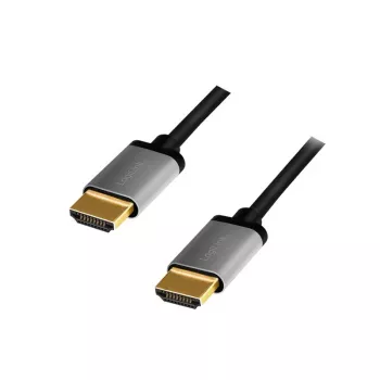LogiLink CHA0101 Cable HDMI-AV Negro-Gris 2m HDMI a HDMI conector macho