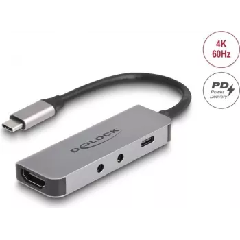 DeLOCK 61064 hub USB Type-C 3.2 Gen 1 HDMI 3840x2160 60Hz