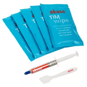 Kit de limpieza Akasa TIM toallitas + pasta térmica