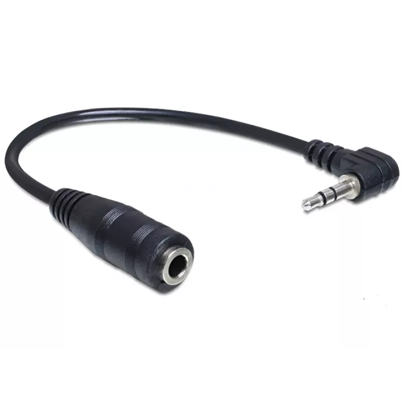 Cable de audio DeLOCK 65397 0,14 m 2,5 mm conector macho a 3,5 mm conector hembra Negro