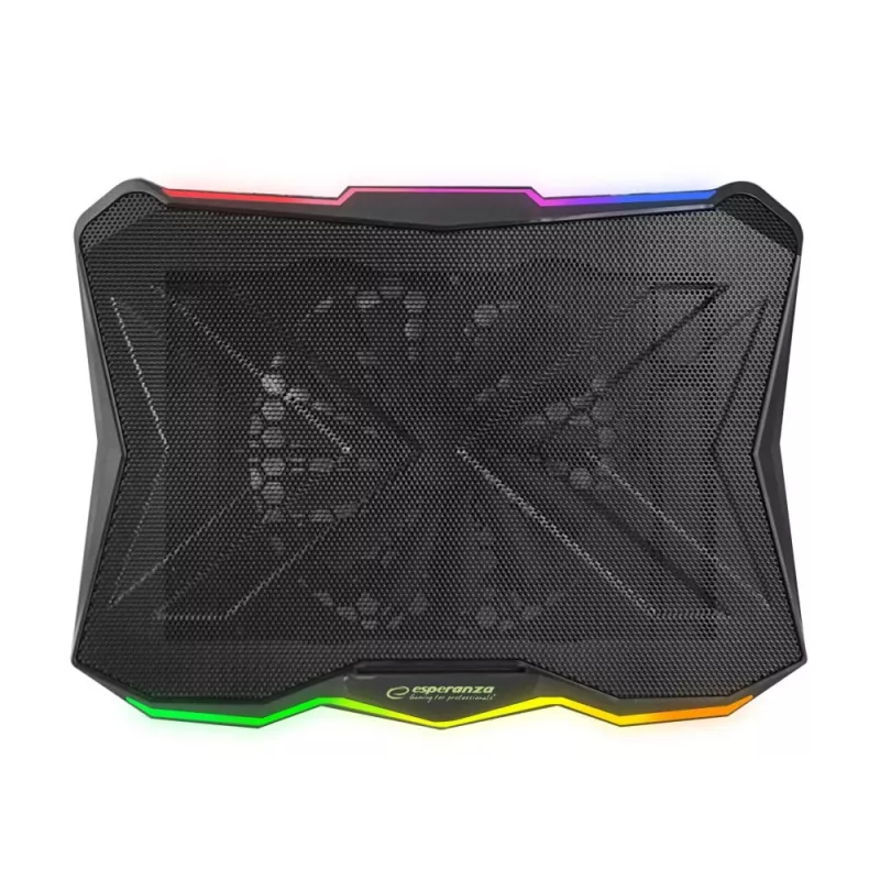 Esperanza EGC110 Xalok base de refrigeración gaming RGB para portátil de 17" (43,2 cm), 800 rpm, negra