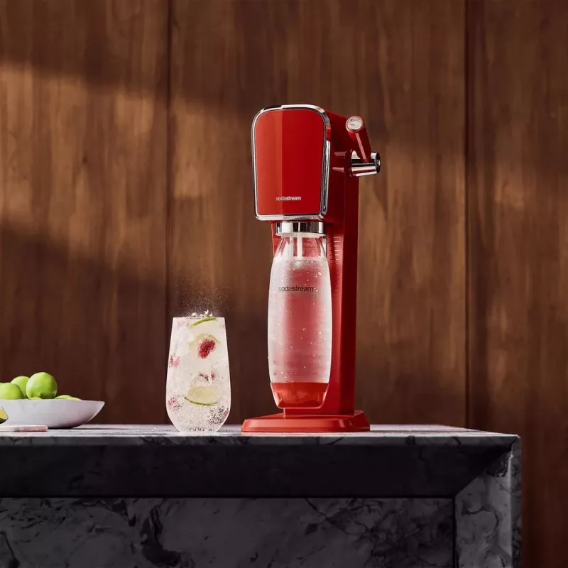 Máquina de soda SodaStream Art Mandarin Red botella de carbonatación 1L