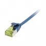 Cable de red RJ45, CAT6A 500MHz, 0,15m, azul, U/FTP, Slimline redondo d=3,8mm, TPE/LSZH (Superflex), AWG32, con cable bruto Cat.7, Synergy 21 (S217330V3)