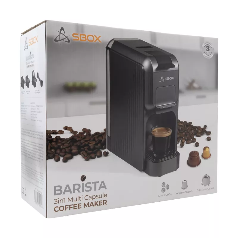 Cafetera SBOX 1,5L CM-719 Barista negra