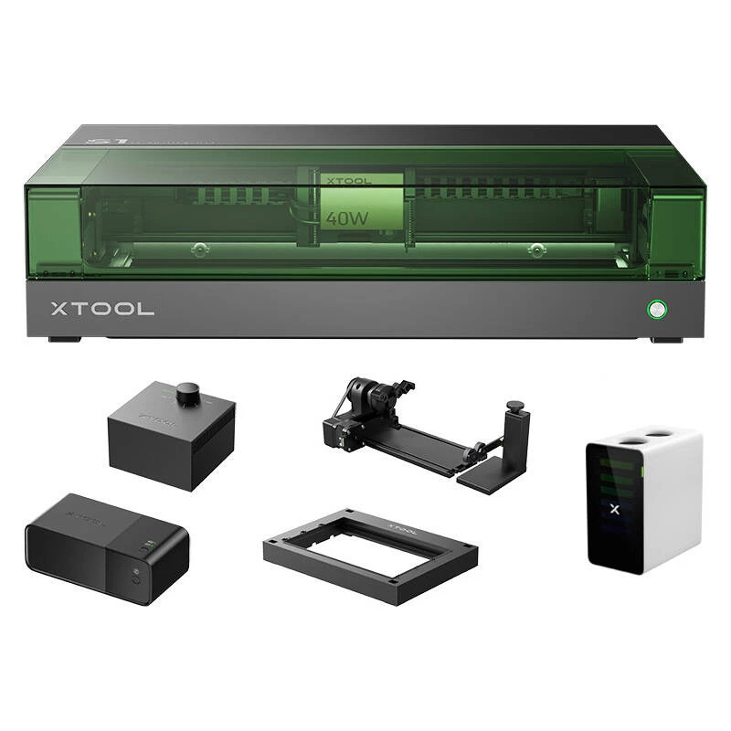 Grabador láser 2-en-1 xTool S1 40W - Kit todo en uno (Negro)