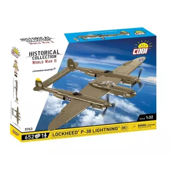 Bloques de construcción Cobi Lockheed P-38H Lightning Set 5763 — maqueta a escala, modelo de avión coleccionable