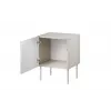 Mesita de noche Cama Meble ISLA 44,5x40x59 cm cashmere mate, MDF y aglomerado, set de 2