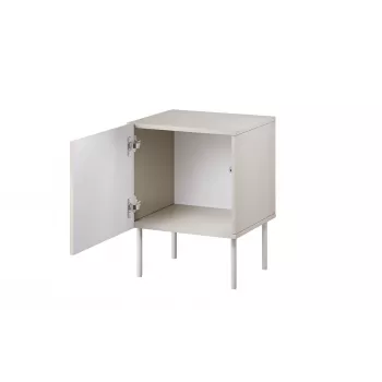 Mesita de noche Cama Meble ISLA 44,5x40x59 cm cashmere mate, MDF y aglomerado, set de 2