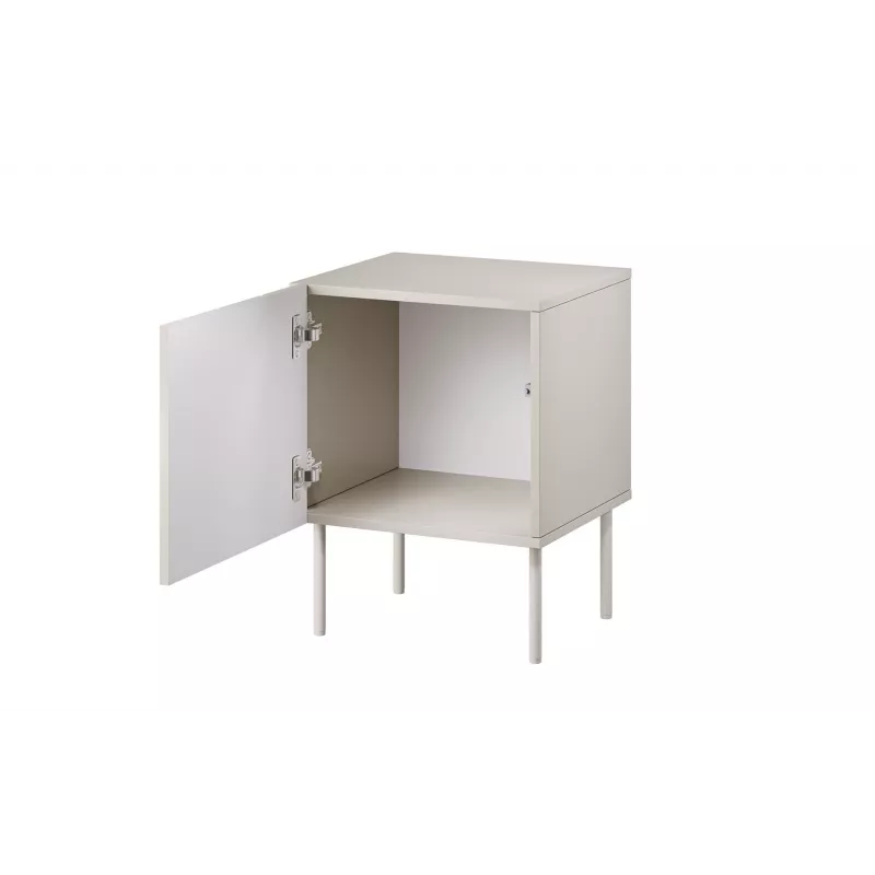 Mesita de noche Cama Meble ISLA 44,5x40x59 cm cashmere mate, MDF y aglomerado, set de 2