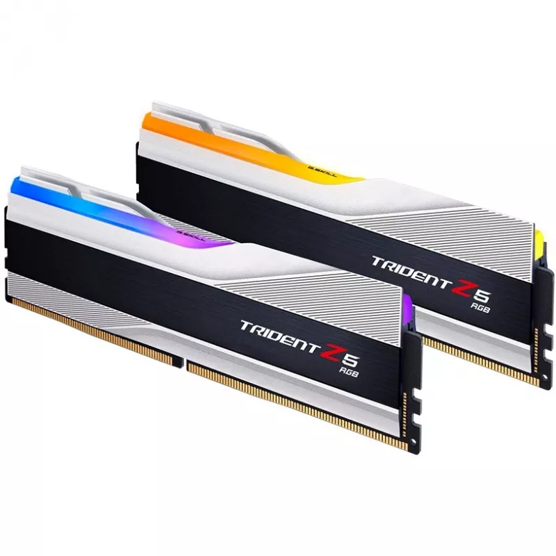 DIMM 32 GB DDR5-6000 (2x 16 GB) Dual-Kit, memoria plateada, F5-6000J3238F16GX2-TZ5RS, Trident Z5 RGB, INTEL XMP
