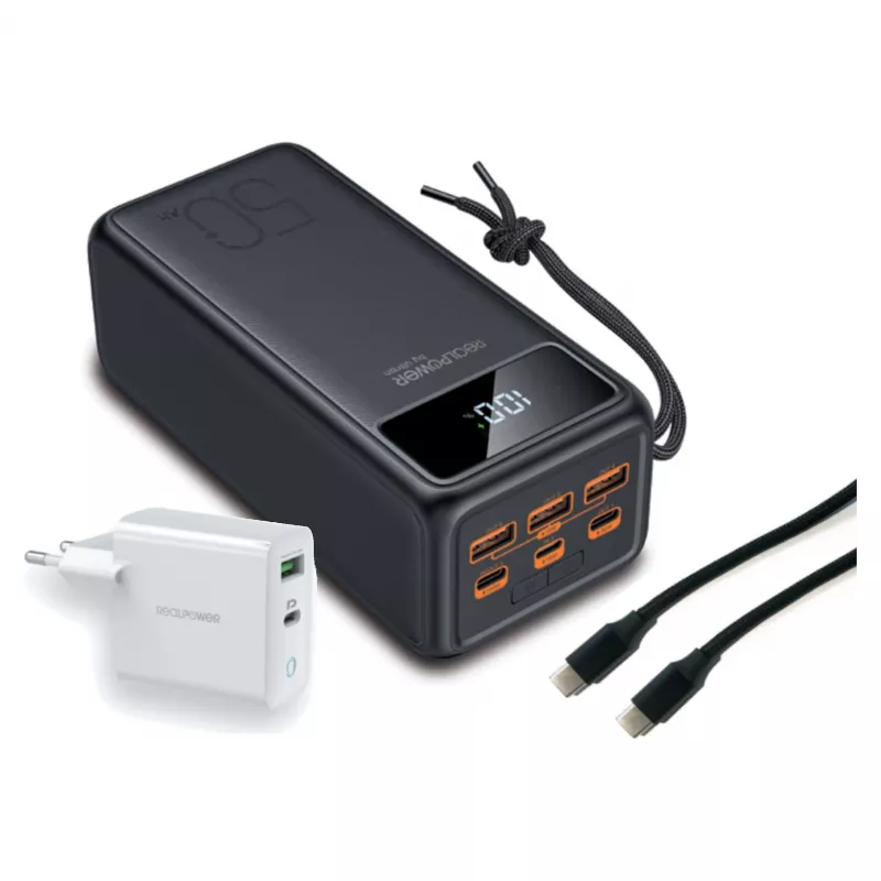 Batería portátil RealPower PB-56000 PD PRO 56000 mAh