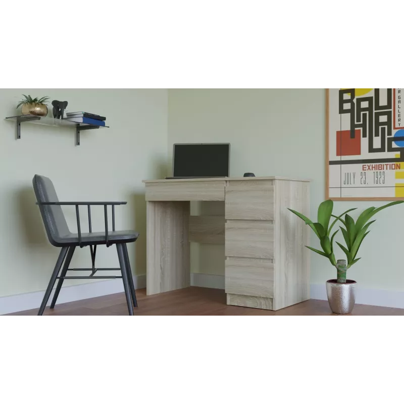 Tablero de mesa de ordenador e-shop MIJAS P SON KPL — aglomerado rectangular recto, color roble