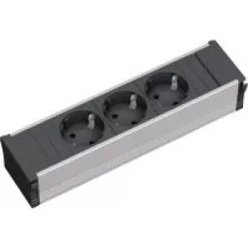 Regleta de enchufes Bachmann 333.1007 Indoor 3 tomas AC negro gris